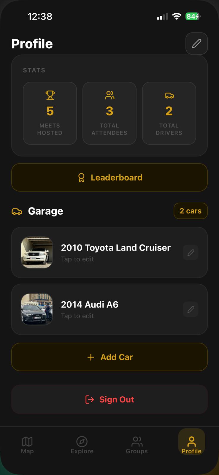 Rendezvous Motors garage screen
